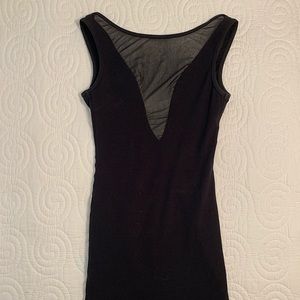 American apparel black mesh bodycon mini dress